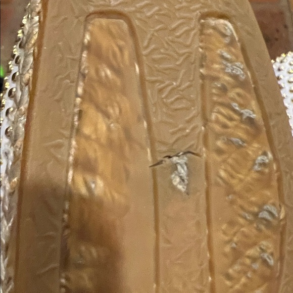 Stuart Weitzman White and Gold Studded Espadrilles - Picture 12 of 12